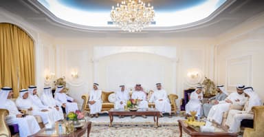 عمار بن حميد يقدم واجب العزاء في وفاة فاطمة حمد عبدالله