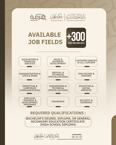 Ajman Government Human Resources Department Organises “Fursa” Employment Fair with 20 Companies and More Than 300 Job Vacancies