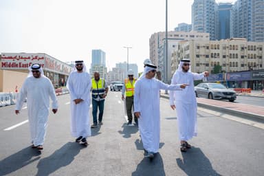 بلدية عجمان تعلن إنجاز 75 % من المرحلة الأولى لمشروع تطوير طرق مركز المدينة و25% من أعمال شارع الحميدية